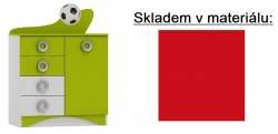 Komoda Football - 2 - červená - SKLADEM