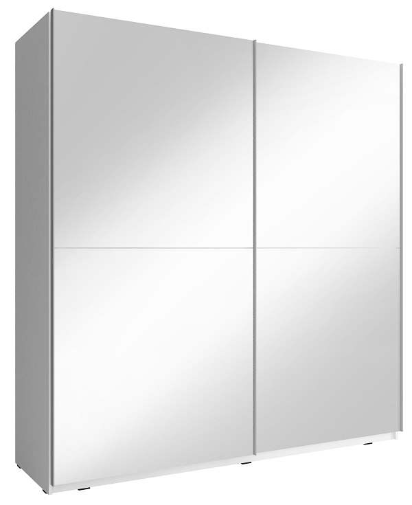 Skříň Mika III. se zrcadlem - 200 - bílá - SKLADEM