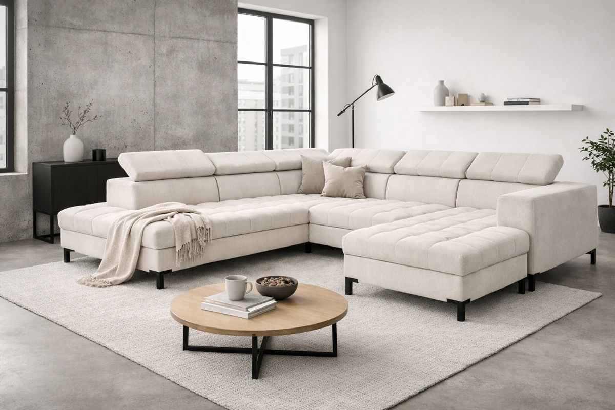 Rohová sedací souprava Arte U - každodenní spaní