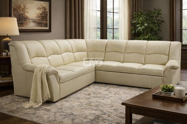 Kožená rohová sedací souprava Dubaj XXL lux