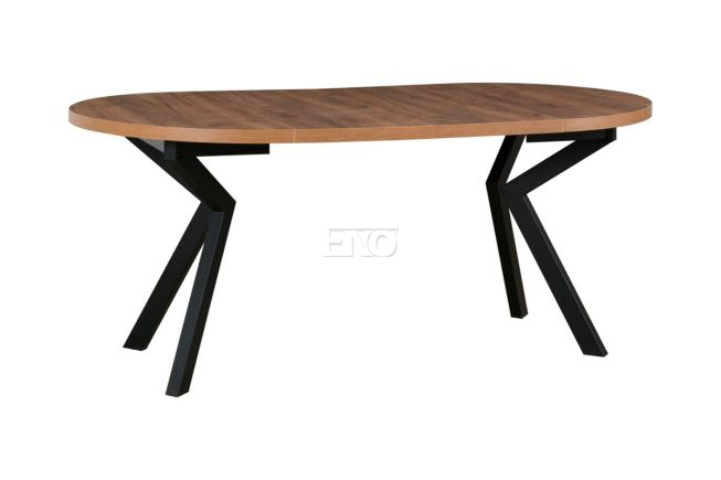 Jídelní stůl Ikon 8 (100/180,lamino) - kulatý 